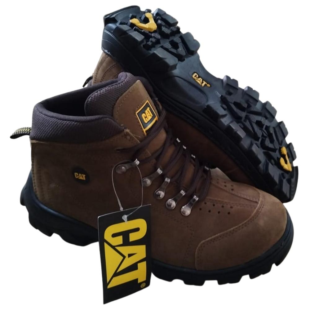 Bota Caterpillar Coturno Adventure Em Couro Legítimo Areia